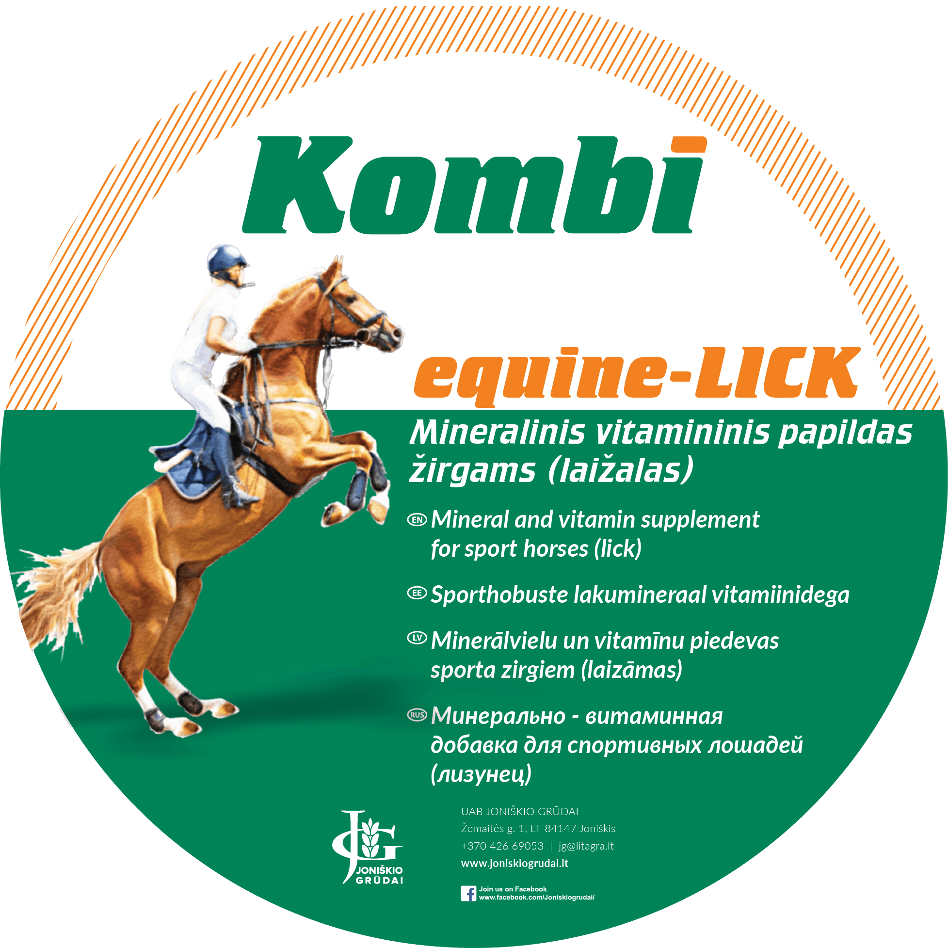 Laizalas equine-lick zirgams