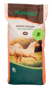 Kombinēta barība: barības piedeva zirgiem bez auzām KOMBI