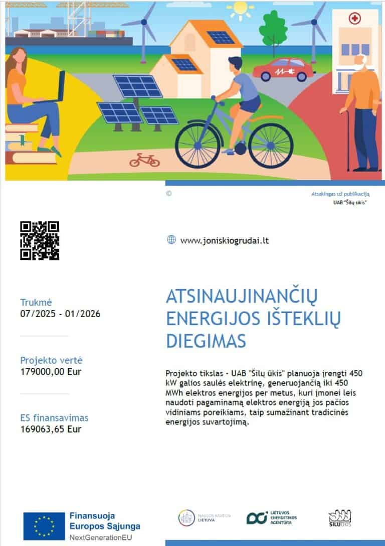 Litagra Atsinaujinančių energijos išteklių diegimas UAB „Šilų ūkis“ – Joniškio ...