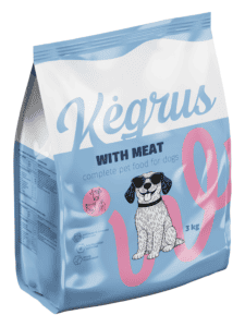 Suaugusiems šunims KĖGRUS su mėsa